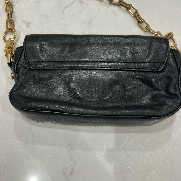 Tory Burch Mini Robinson Black Leather Crossbody Purse - Picture 4 of 7